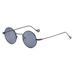 FitiqueFit steampunk sunglasses with retro round gothic design, featuring dark lenses and vintage-inspired metal frames.