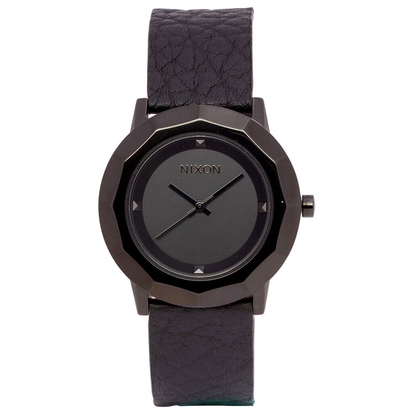 Nixon Women's The Bobbi watch with a sleek black strap and round dial, showcasing a stylish and modern design.