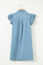 Threaded Pear Sasha short sleeve mini dress, stylish and lightweight, featuring a fitted silhouette and casual chic design.