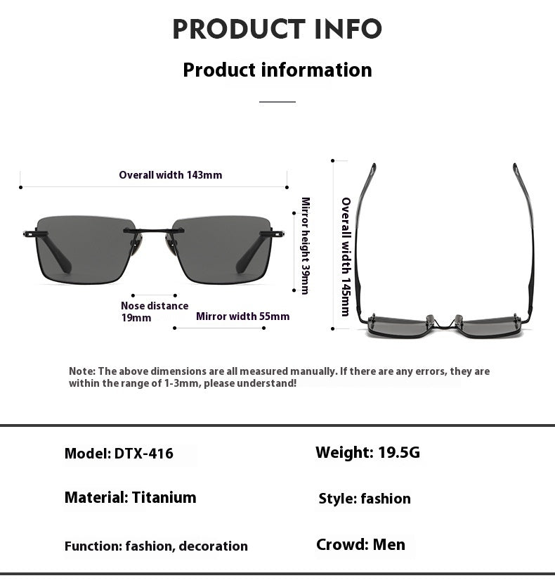 Pure titanium polarized sunglasses with retro British style by FitiqueFit, featuring sleek frames and dark tinted lenses.
