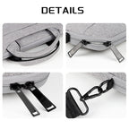 Plush Fashion Hub 13-15.6 inch laptop bag with shoulder strap, black carrying case for business, school, or leisure use