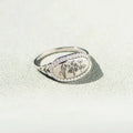 Flower epoxy gum oil inlaid zircon ring by Shopimist featuring a floral design and sparkling zircon accents.