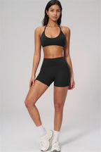 Fitglutes activewear sports bra and shorts set, stylish 2-piece gymwear for workouts, featuring supportive sports bra and matching shorts.