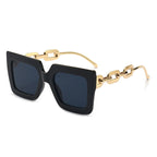 Square chain sunglasses for women by Plush Fashion Hub, featuring a stylish square frame with chain accents.