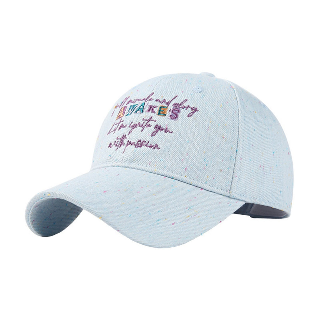 Embroidered cotton baseball cap by Trendsi, stylish athletic hat with detailed embroidery and comfortable fit.