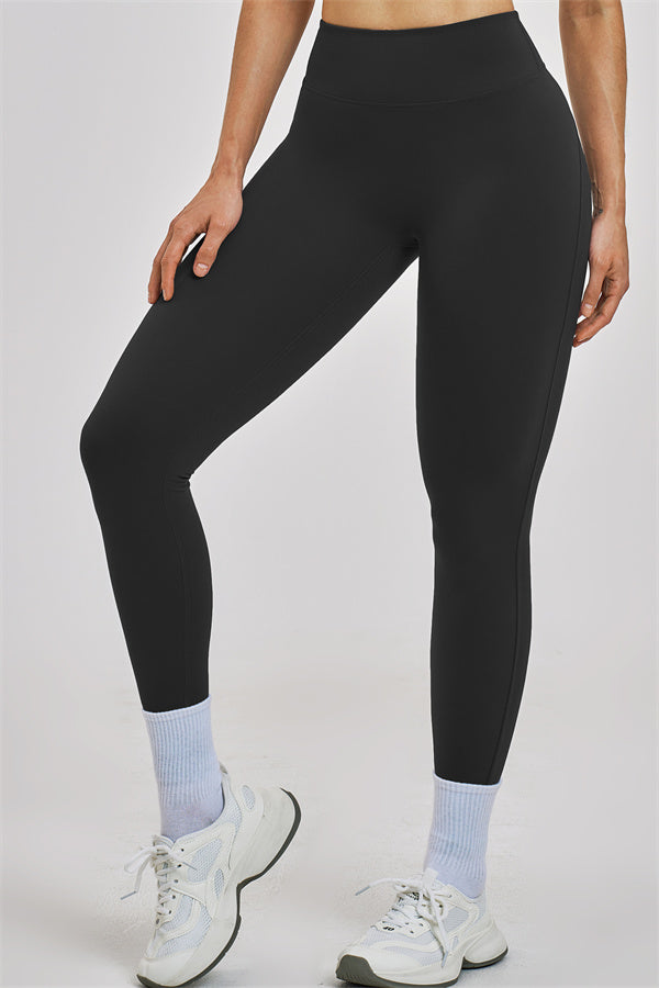 Fitglutes Activewear Zenith sports bra and leggings 2-piece set, showcasing a sleek black workout outfit with seamless design and comfortable fit.