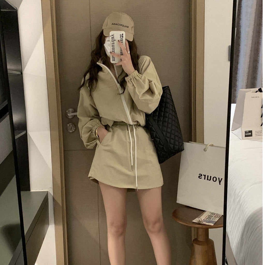Women's sun protective lightweight two-piece top and pants set by Plush Fashion Hub, ideal for spring and summer outdoor wear