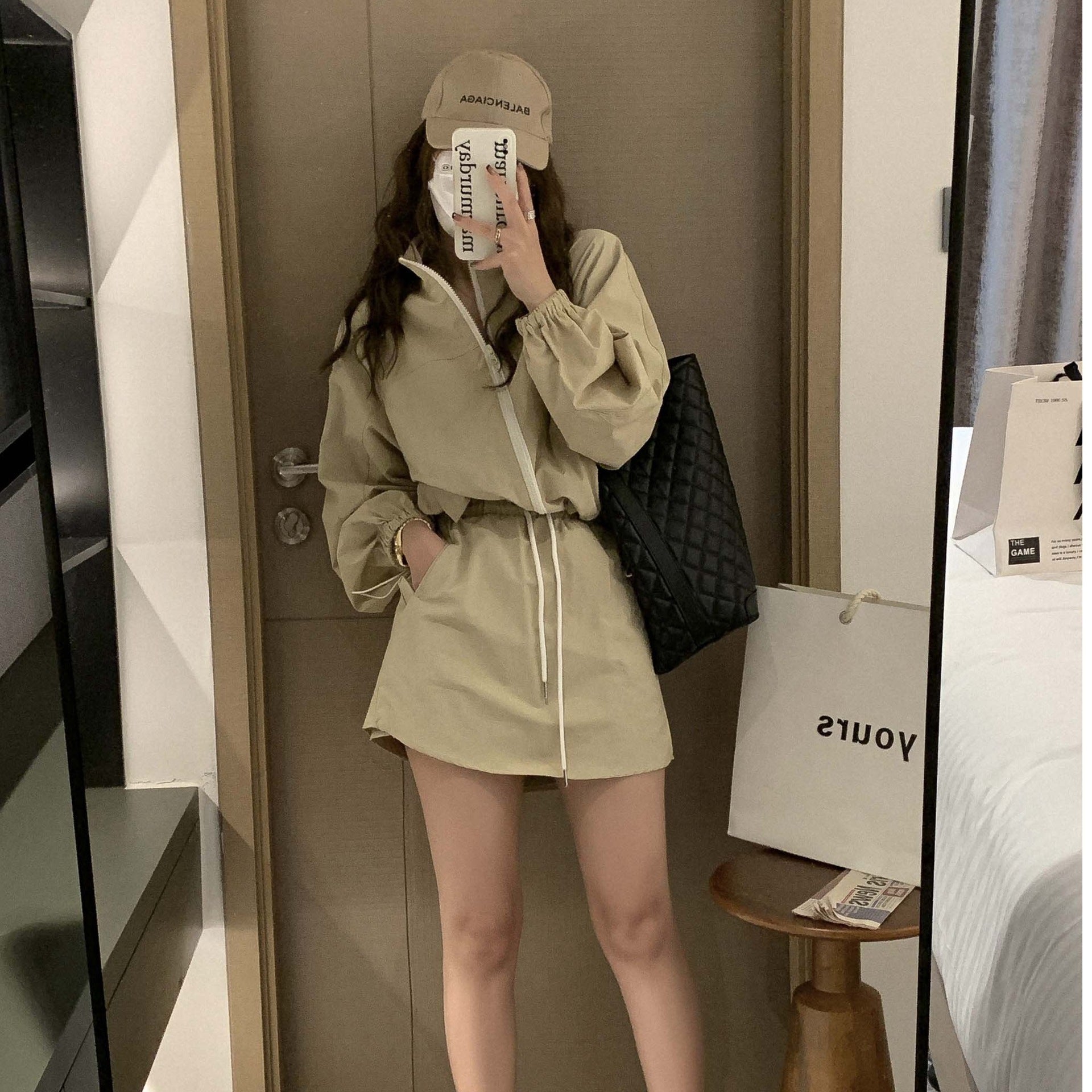 Women's sun protective lightweight two-piece top and pants set by Plush Fashion Hub, ideal for spring and summer outdoor wear