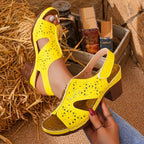 Open toe block heels sandals by Shopimist featuring a stylish design with chunky heels and open toe style.