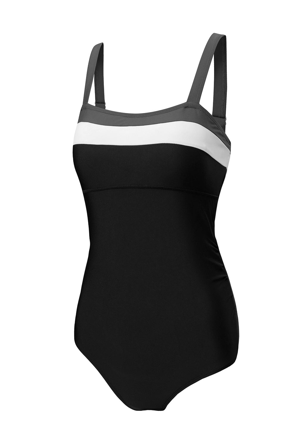 Threaded Pear Rowan Straps one-piece swimsuit featuring adjustable straps and a sleek, stylish design on a model.