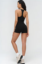 Fitglutes Activewear crop top and shorts 2-piece set, stylish gymwear with a fitted crop top and matching shorts for workout comfort.