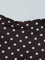 Polka dot cut-out front mini dress by Shopimist featuring a stylish design with a fitted silhouette and playful polka dot pattern.