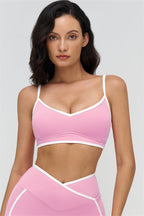 Fitglutes Activewear sports bra and leggings 2-piece set with contrast design, ideal for gym workouts and activewear training.