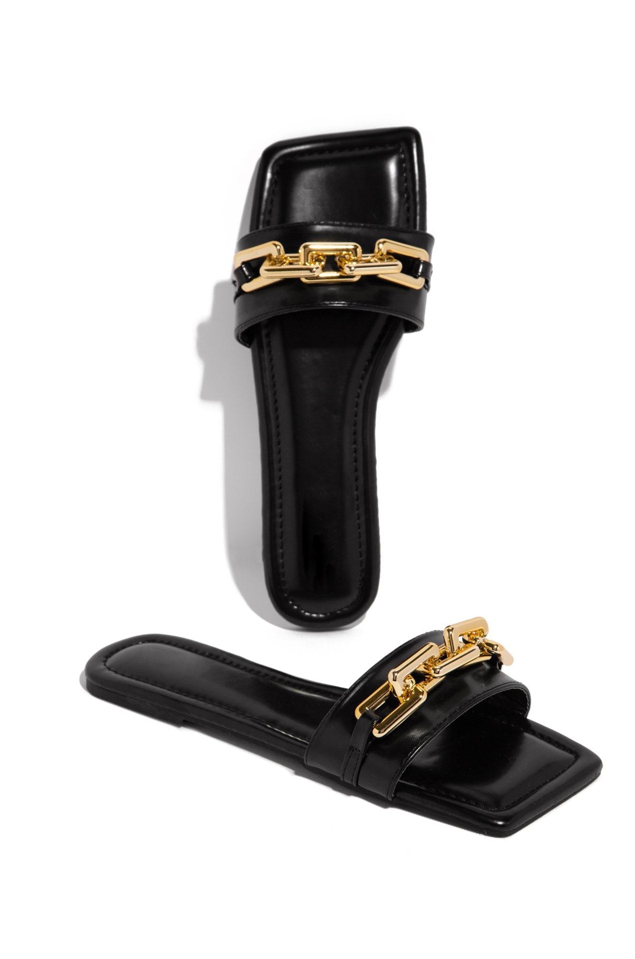 Cross adult women's chain flat bottom casual sandals by Plush Fashion Hub, showing the stylish leather straps and comfortable sole.