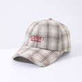Women's striped checkered embroidered baseball cap by FitiqueFit featuring a stylish multicolor design and adjustable fit.