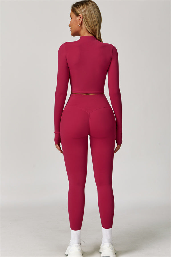 Fitglutes Activewear Eloise 3-piece matching set with sports bra, leggings, and jacket for workout and gym wear.