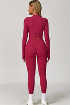 Fitglutes Activewear Eloise 3-piece matching set with sports bra, leggings, and jacket for workout and gym wear.