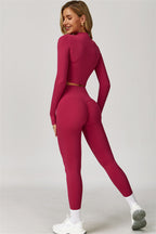 Fitglutes Activewear Eloise 3-piece matching set includes sports bra, leggings, and jacket for workout and gym wear.
