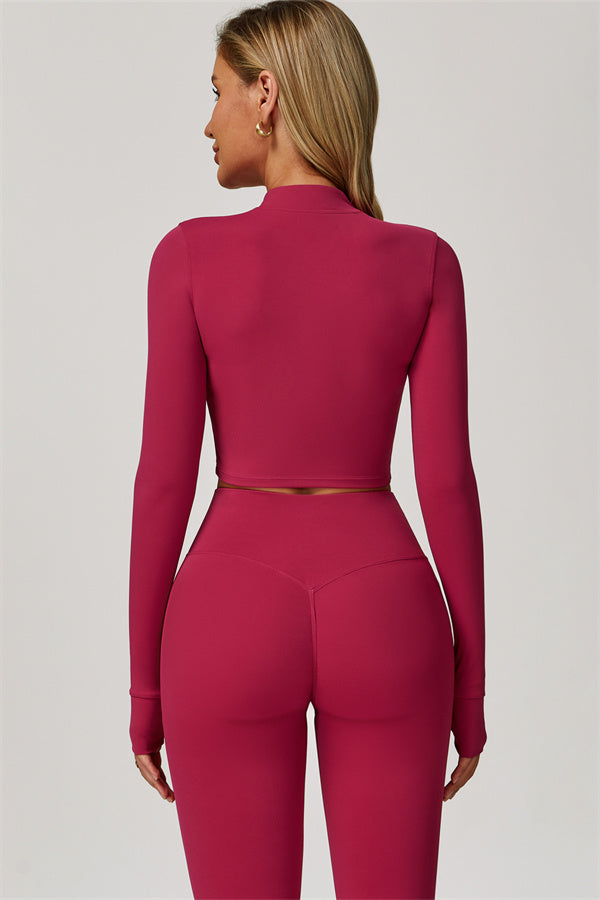 Fitglutes Activewear Eloise Jacket, sports bra, and leggings 3-piece matching set for gym and workout activities.