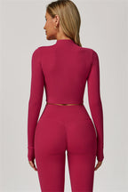 Fitglutes Activewear Eloise Jacket, sports bra, and leggings 3-piece matching set for gym and workout activities.