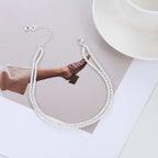 Sparkling double-layer fashion foot ornaments by LadyShow.Store, featuring shiny embellishments for stylish footwear decoration.