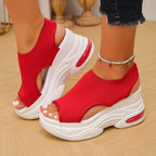 Shopimist peep toe platform sandals featuring a stylish open toe design and chunky heel, perfect for trendy summer footwear.