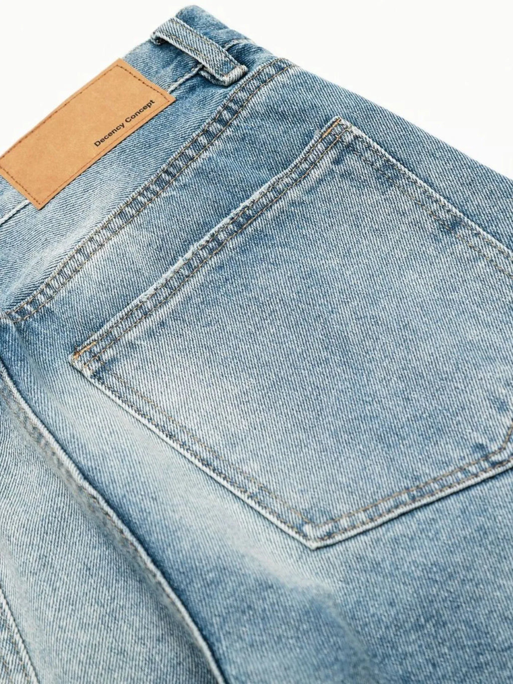Men's loose fit jeans from Trendsi, showing a pair of casual denim jeans with relaxed fit and classic five-pocket design.