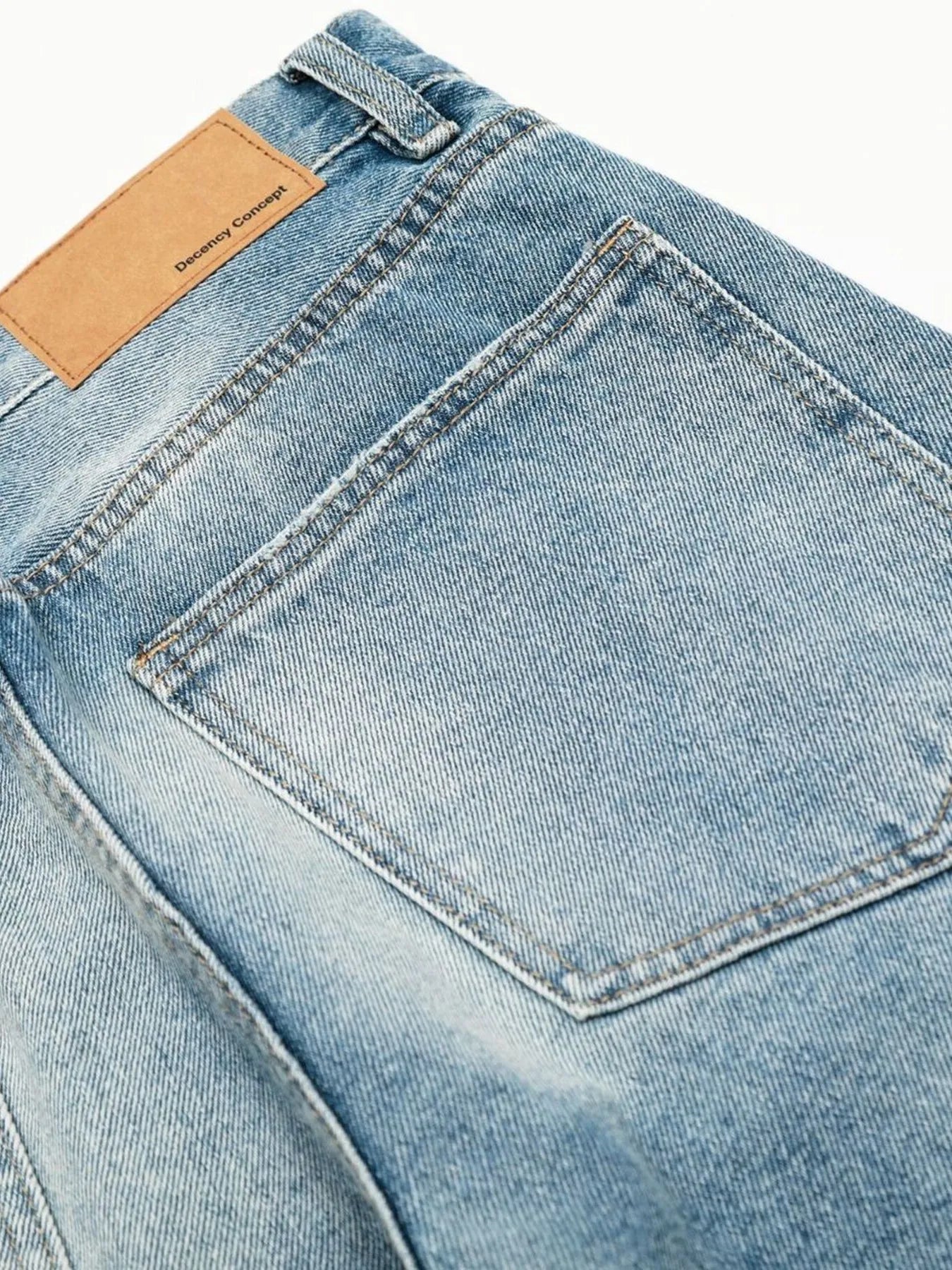 Men's loose fit jeans from Trendsi, showing a pair of casual denim jeans with relaxed fit and classic five-pocket design.