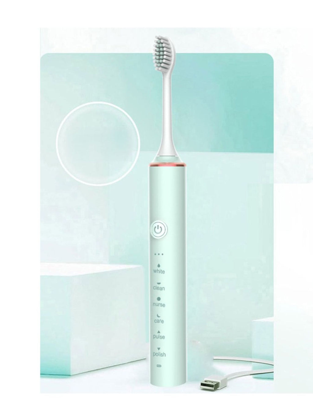 Eight-piece electric toothbrush set by Trendsi with multiple brush heads for professional oral hygiene care.