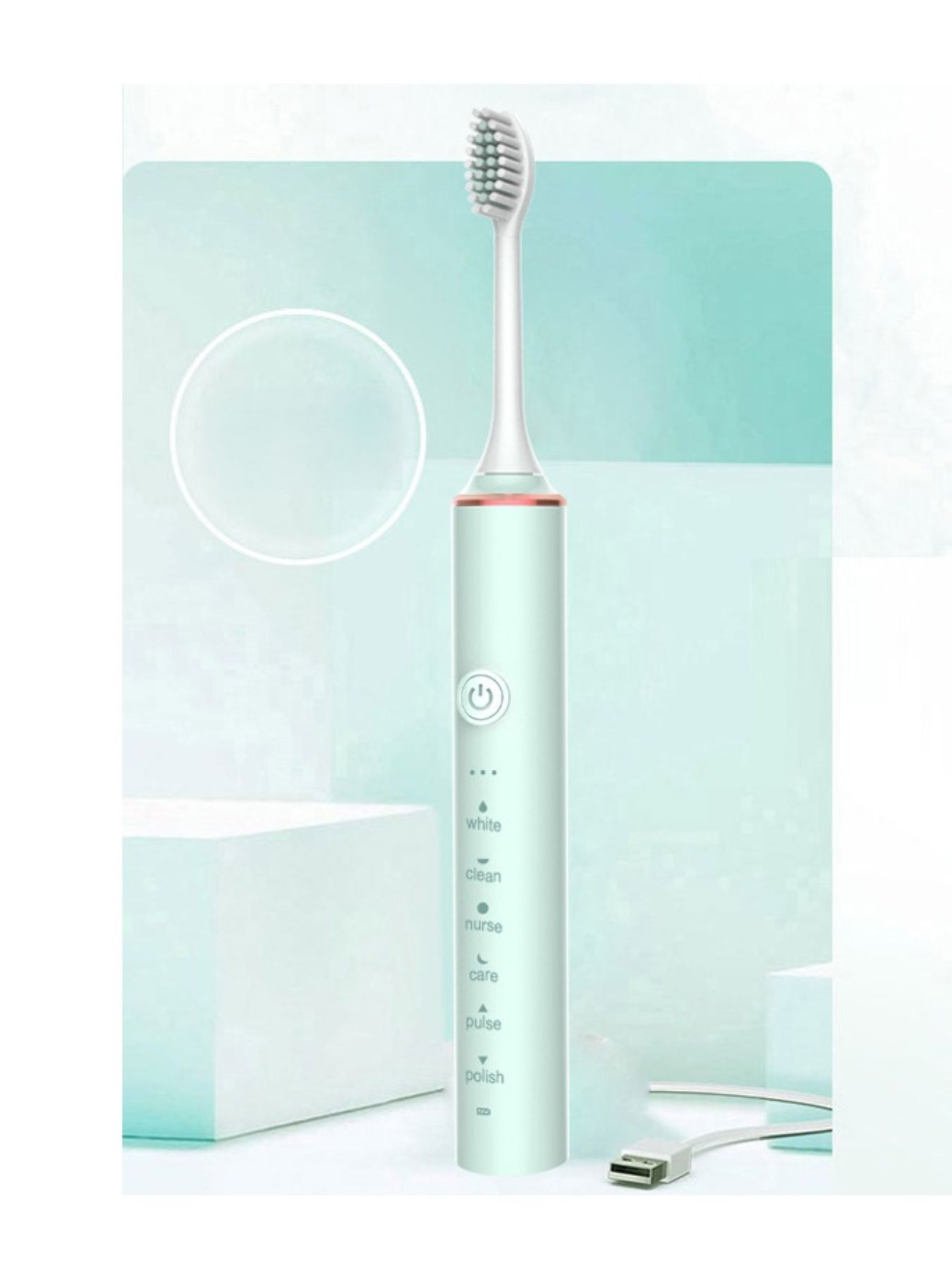 Eight-piece electric toothbrush set by Trendsi with multiple brush heads for professional oral hygiene care.