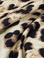 Leopard print one-shoulder top and matching pants set by Simply Love, stylish and trendy animal print outfit for women.