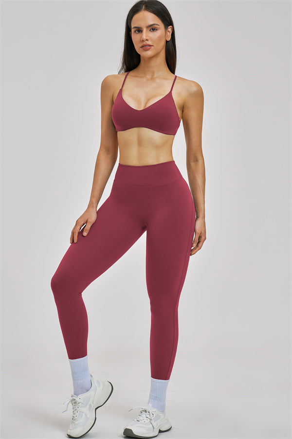 Fitglutes Activewear Zenith sports bra and leggings 2-piece set, black workout gymwear for women, designed for active fitness.