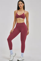 Fitglutes Activewear Zenith sports bra and leggings 2-piece set, black workout gymwear for women, designed for active fitness.