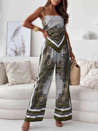Printed cami and wide leg pants set by Shopimist, featuring a stylish matching top and flowy trousers in vibrant fabric.