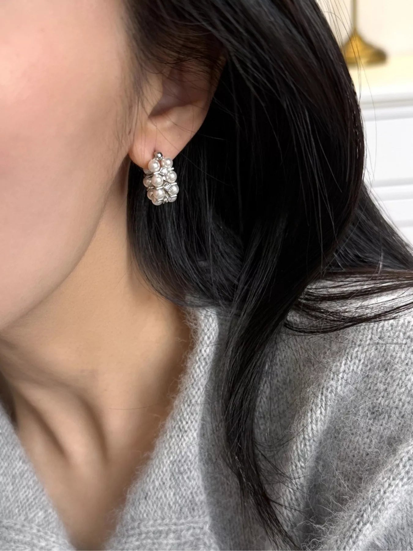 Pearl hoop earrings by Shopimist featuring classic round pearls on gold hoops for elegant jewelry styling