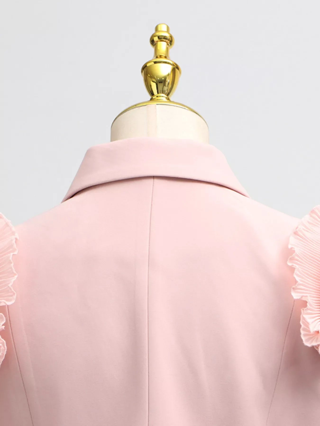 Shopimist frill lapel collar top and pleated skirt set, featuring a stylish collar and elegant pleats, perfect for fashionable outfits.