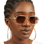 Vintage large rim sunglasses by FitiqueFit featuring bold frames and dark lenses, perfect for driving and fashion occasions.