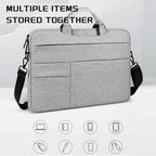 Plush Fashion Hub 13-15.6 inch laptop bag with shoulder strap, carrying case for business, school, or leisure use.