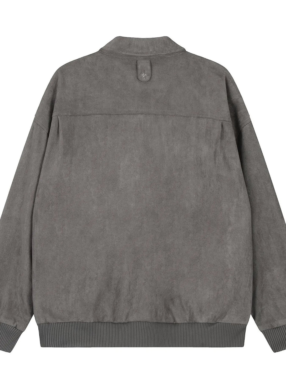 Men's collared neck long sleeve jacket, trendy outerwear from Trendsi, shown in a stylish, casual fit.
