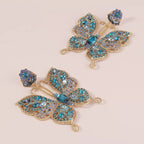 Shopimist butterfly rhinestone dangle earrings with shimmering stones and elegant design, perfect for stylish accessories.