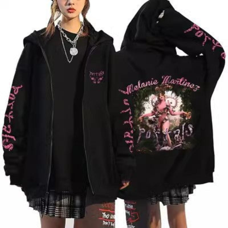 Women’s FitiqueFit zipper sweater jacket with casual knit design, streetwear style, featuring a front zipper and cozy outer layer.