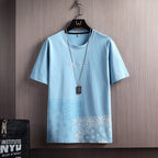Casual short-sleeved T-shirt from Plush Fashion Hub with a comfortable fit and simple design, ideal for everyday wear.