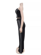 Trendsi sleeveless tube top and wide-leg pants set, stylish and comfortable fashion look for casual or summer wear.