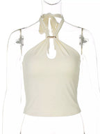 Halter Neck Cami with Keyhole Detail
