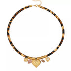 Leopard 18K gold-plated necklace with a detailed animal design, showcasing elegant jewelry craftsmanship.