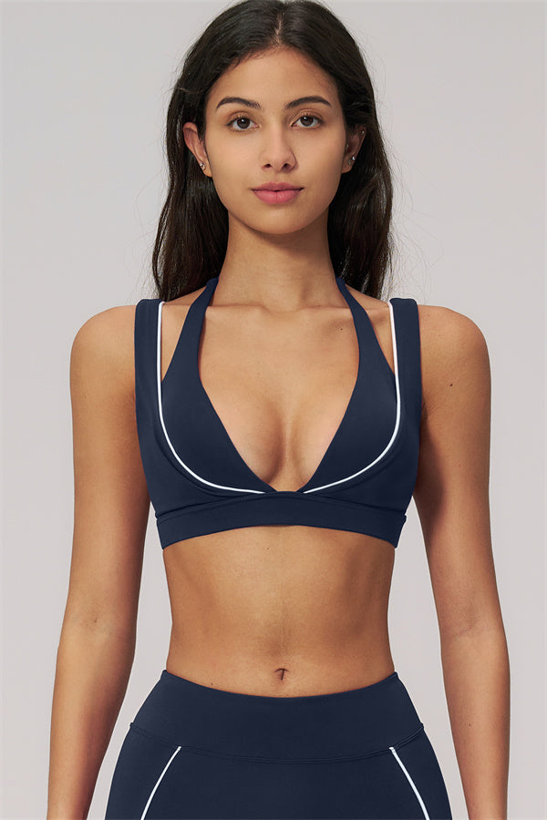 Fitglutes Activewear sports bra and leggings set featuring the Clarity Contour Line design for gym and workout activities.