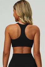 Fitglutes Activewear Seraphine sports bra and shorts 2-piece set, black gymwear with supportive sports bra and matching athletic shorts.