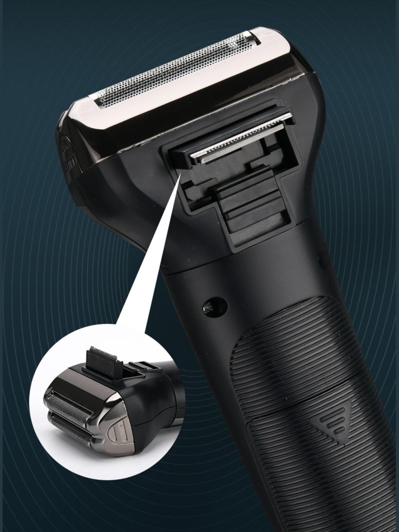 Portable 3-in-1 electric grooming shaver set by Trendsi with multiple attachments for beard, hair, and body grooming.