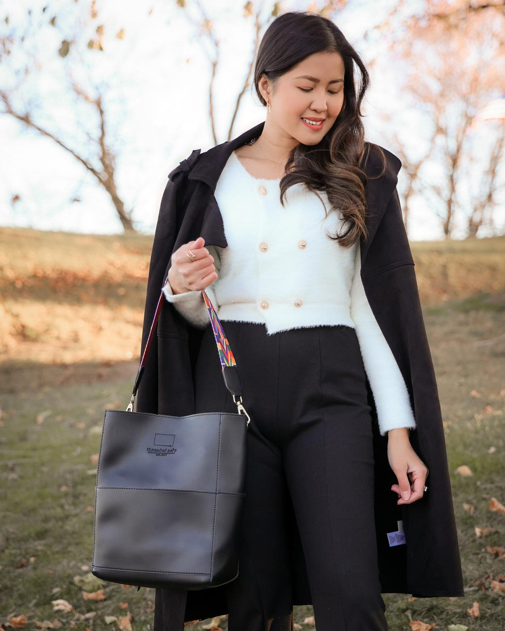 Threaded Pear Jordyn Handbag in stylish bags collection, featuring a sleek design and elegant detailing.