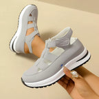 Shopimist cutout round toe platform sandals with open heel and thick sole, showcasing stylish summer footwear.